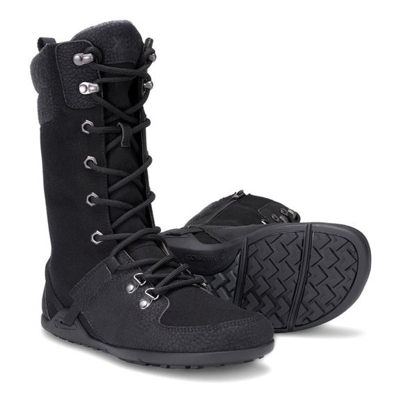 Xero Shoes Mika Lace-Up Winter Boots Black Size 5.5 Vegan Lined Minimalist - Picture 1 of 13